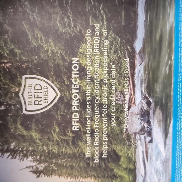 Black Columbia Men's RFID Blocking Passport Case/Bi Fold Wallet - Picture 7 of 7